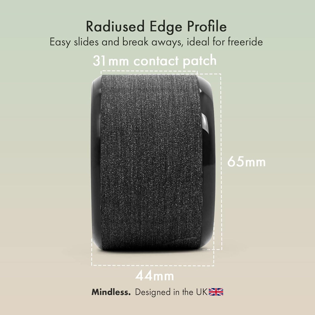 Mindless Longboards Viper Wheels Skateboard-Rollen, Unisex, Erwachsene 65x44 mm Schwarz (Black), 65x
