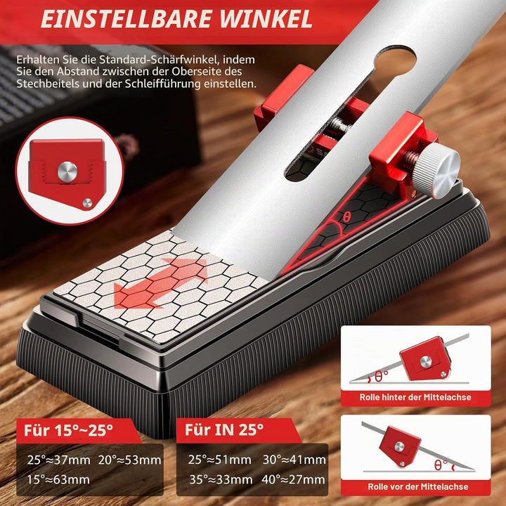 Saker Honing Guide Tool Upgraded – Schärfhalter und Schleifstein für kurze Holzbearbeitung, Meissel