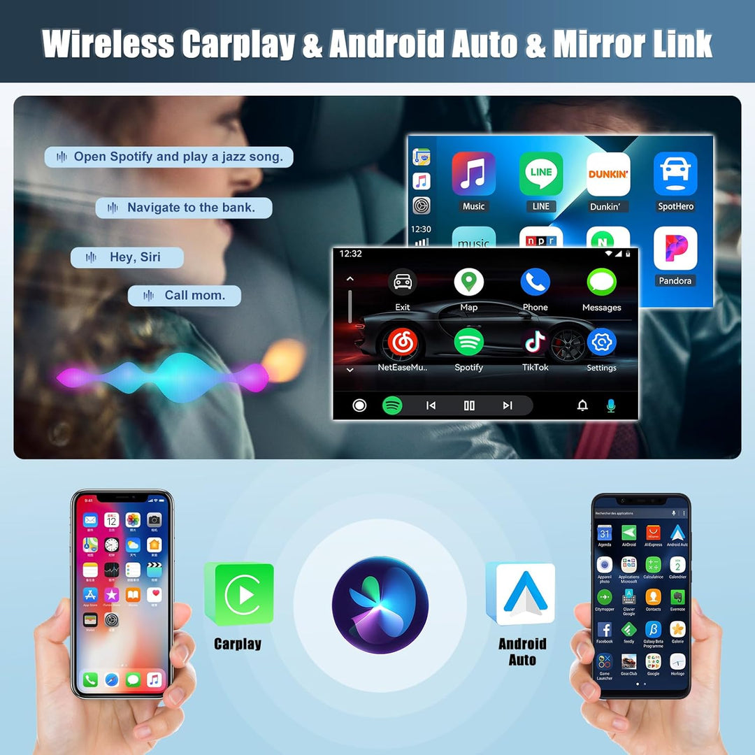 4+64G Android 15 CAMECHO 10 Zoll Autoradio für Mercedes Benz Vito 3 W447 (2014-2020) mit Wireless Ca