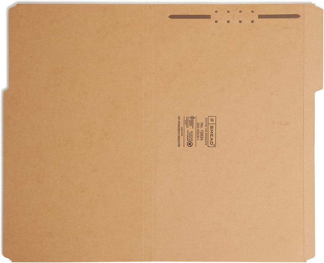 Smead Verschluss-Aktenordner, 1 Verschluss, verstärkter 1/3-Cut-Register, legale Grösse, Kraftpapier