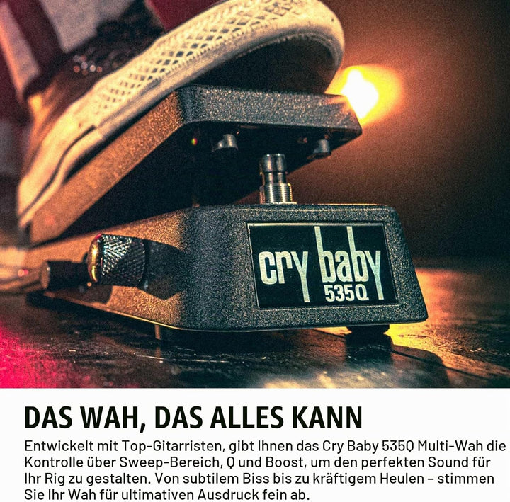 Dunlop Wah Wah Pedal, schwarz Fein/breit, Fein/breit