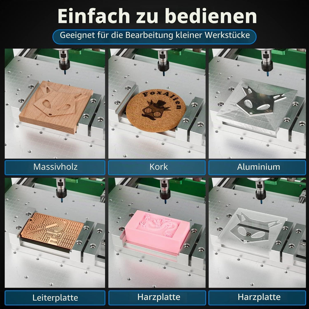 Aluminium Mini-Schraubstock Arbeitstisch Clamp für FoxAlien 3018-SE, Masuter 4040 und 4040-XE CNC-Fr
