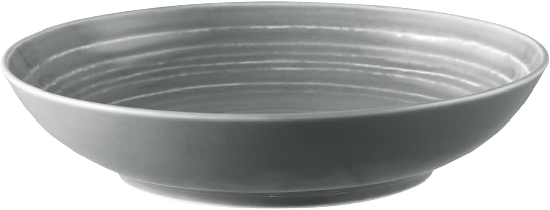 Seltmann Weiden Terra Suppenteller, 21 cm, Tiefer Essteller mit spiralförmigem Relief, Spülmaschinen