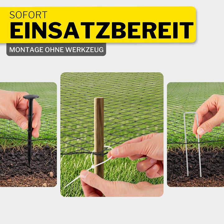 horizont Teichnetz feinmaschig 10x10 m - schwarz - 18x18 mm - reissfest & witterungsbeständig - Voge