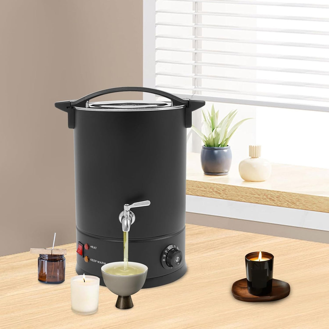 Madelynn Wachsschmelzer 1800W Wachsschmelzgerät 12L Elektrisch Wachsschmelztopf 30–110°C Kerzenwachs