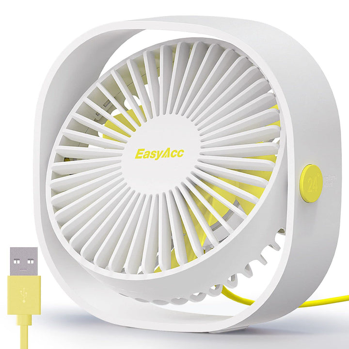 EasyAcc USB Ventilator, Mini Ventilator USB Tischventilator leise Klein 2 Jahre Garantie Starker Exq