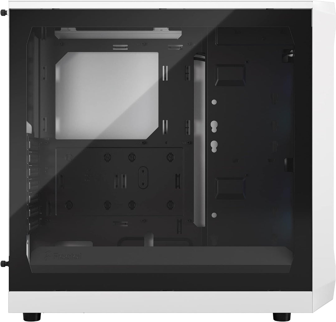 Fractal Design Focus 2 RGB White -Tempered Glass Clear Tint - Mesh Front – Two 140 mm RGB Aspect Fan