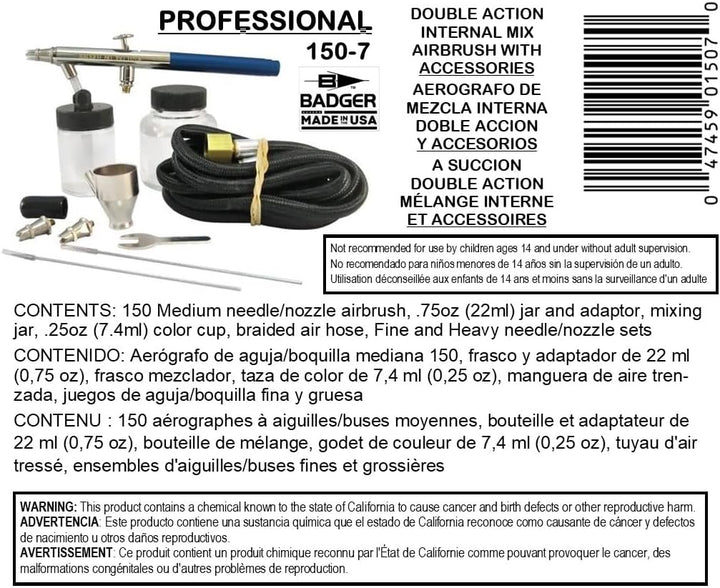 Badger Air-Brush Co. 150-7 Profi Airbrush Set