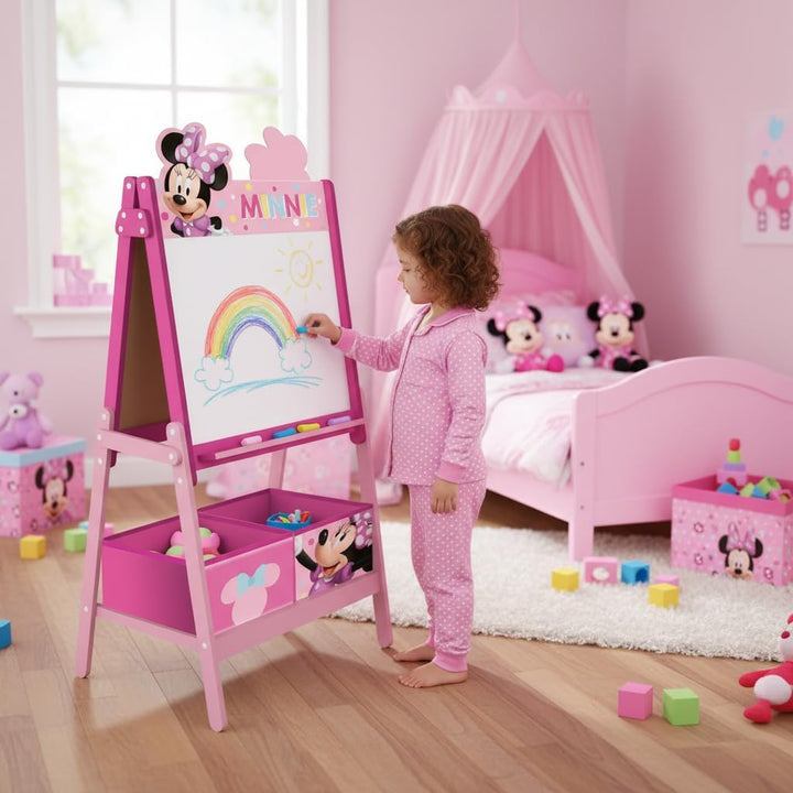 ARDITEX – Kindertafel von Disney Minnie Mouse mit doppelseitiger Oberfläche für Kreide und Filzstift