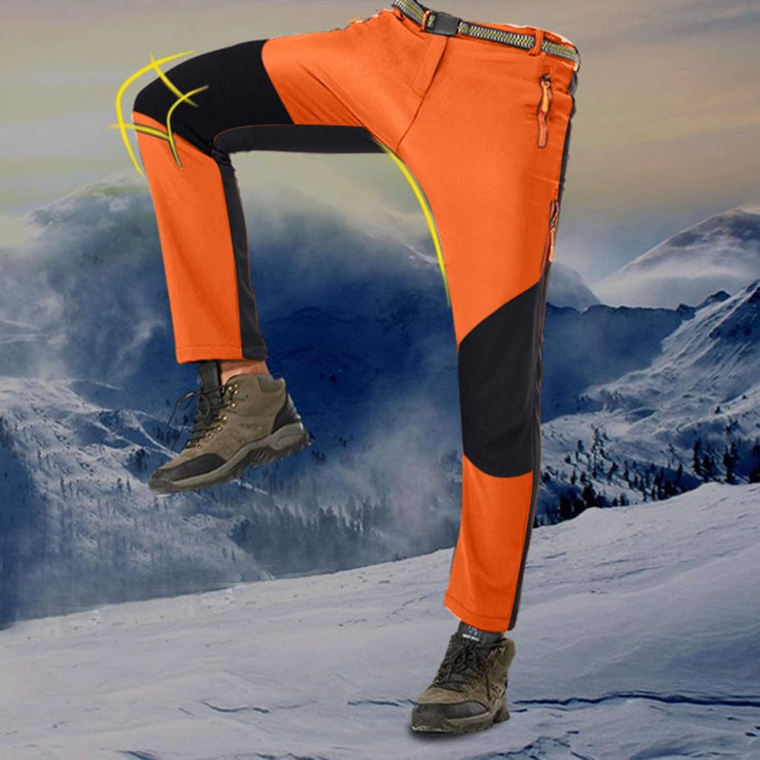 Skihose Herren Winter Gefüttert, Schneehose Herren Warm, Trekkinghose Winter Thermohose Stretch Arbe
