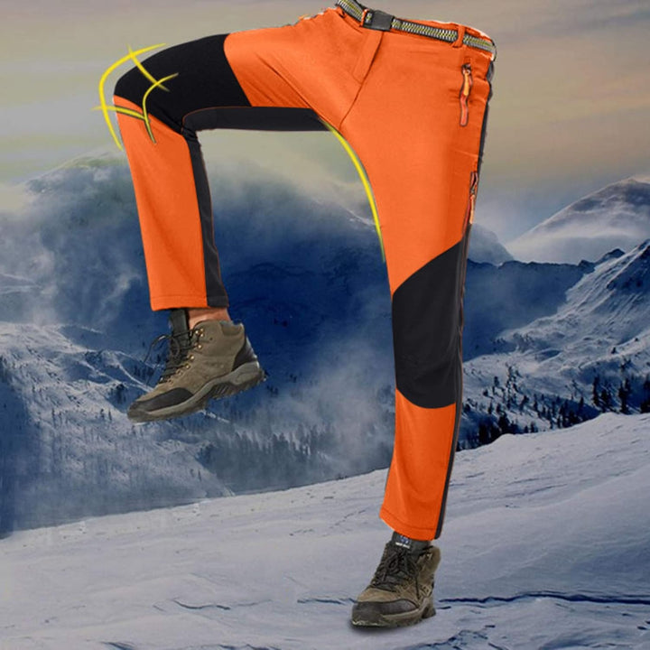 Skihose Herren Winter Gefüttert, Schneehose Herren Warm, Trekkinghose Winter Thermohose Stretch Arbe