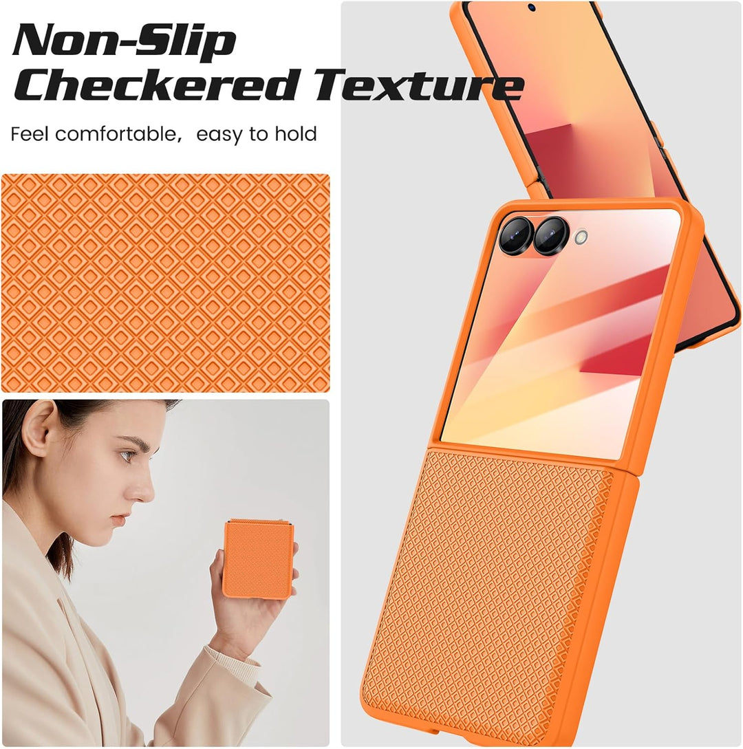 Doeshine für Samsung Galaxy Z Flip 7 Hülle [Not für Flip 7FE] mit Scharnierschutz & Displayschutzfol