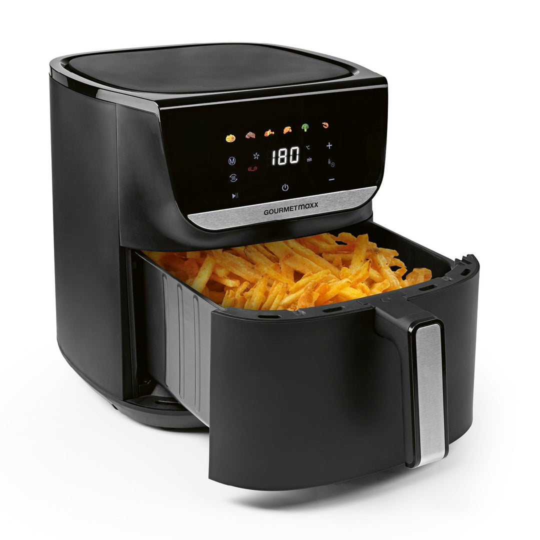 GOURMETmaxx AirGenius Heissluftfritteuse - 7,5 L Airfryer | Fritteuse mit &amp; 7 Programmen | Minibacko