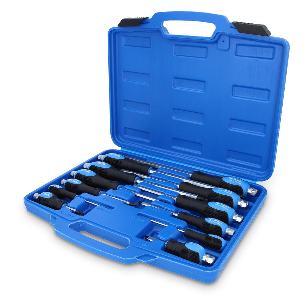 BRILLIANT TOOLS BT034012 Schraubendreher-Satz mit Schlagkappe, 12-tlg [Powered by KS TOOLS]