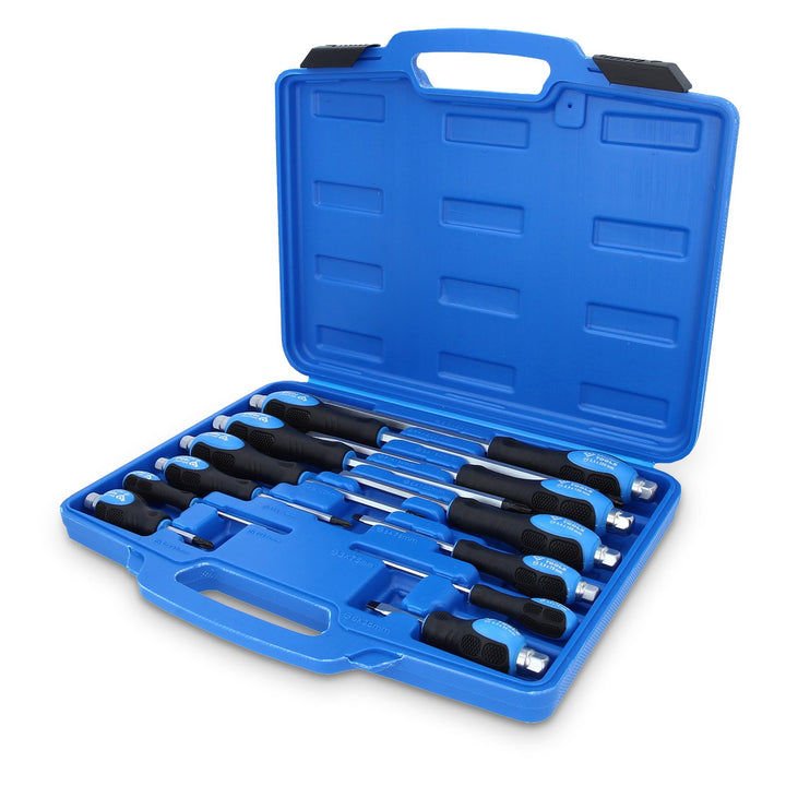 BRILLIANT TOOLS BT034012 Schraubendreher-Satz mit Schlagkappe, 12-tlg [Powered by KS TOOLS]