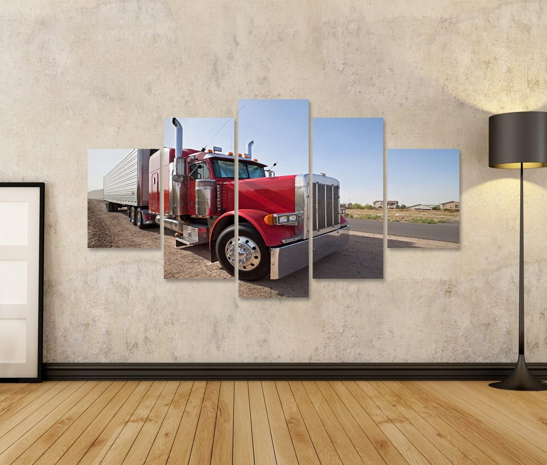 islandburner Bild auf Leinwand Us Semi Truck Grosser Lkw Kinderzimmer Bilder Wandbilder Poster Leinw