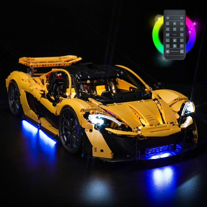 LocoLee Licht Set Kompatibel mit Lego McLaren P1 Sonderanfertigung Fernbedienung Version, Nur Lichte