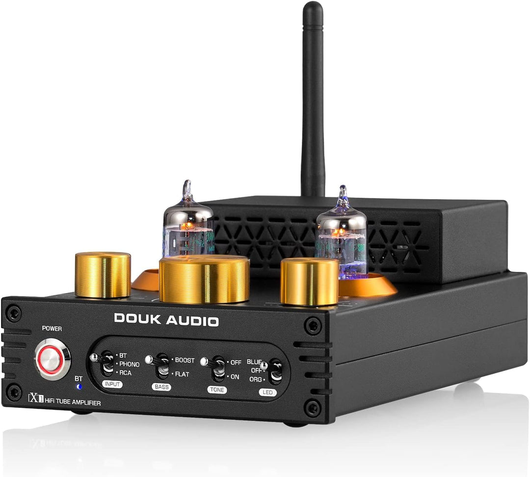 Douk Audio X1 Röhrenverstärker, HiFi Bluetooth 5.0 Verstärker, GE5654 Valve Stereo Audio Amplifier,