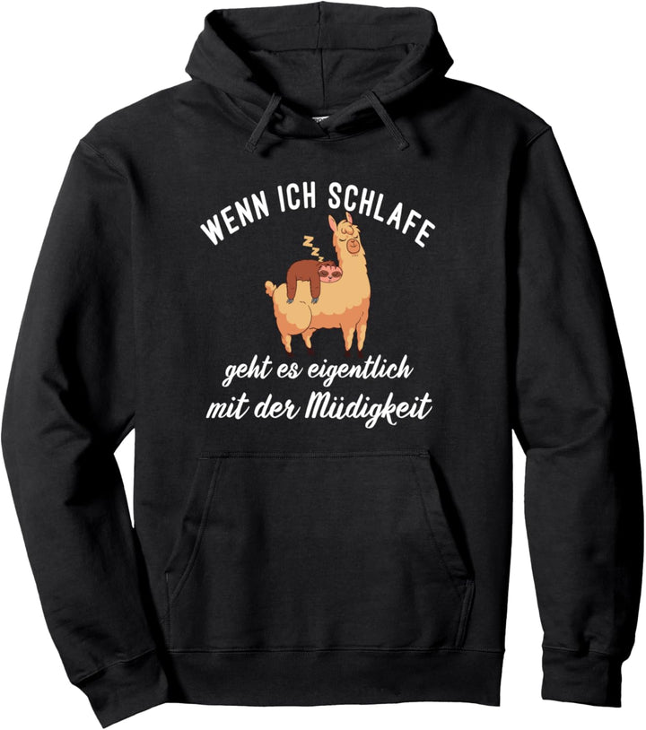Ich Schlafe Lama Schlafshirt Alpaka Pullover Hoodie