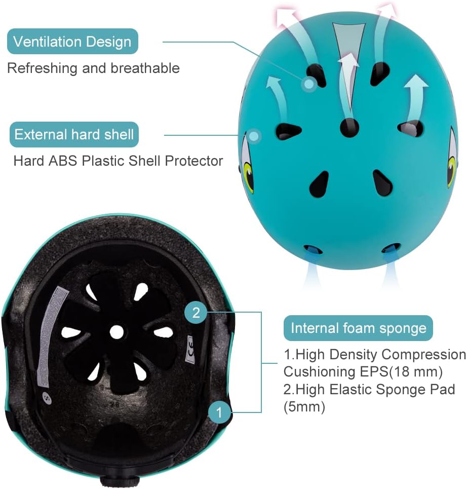 XIAPIA Kinderhelm 2-5 Jahre leicht Fahrradhelm Verstellbar Skaterhelm für Laufrad Motorrad, Kinder C