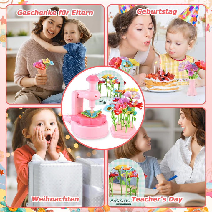 Herboom DIY Blumen Bastelset Kinder, Blumenpresse Bastelset Mädchen 4 5 6 7 8 Jahre Gepresste Blumen