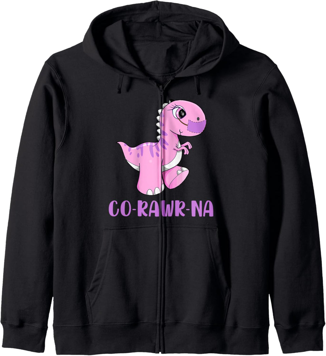 Co-Rawr-Na T-Rex Dinosaur With Face Mask - Cute Dino Kapuzenjacke