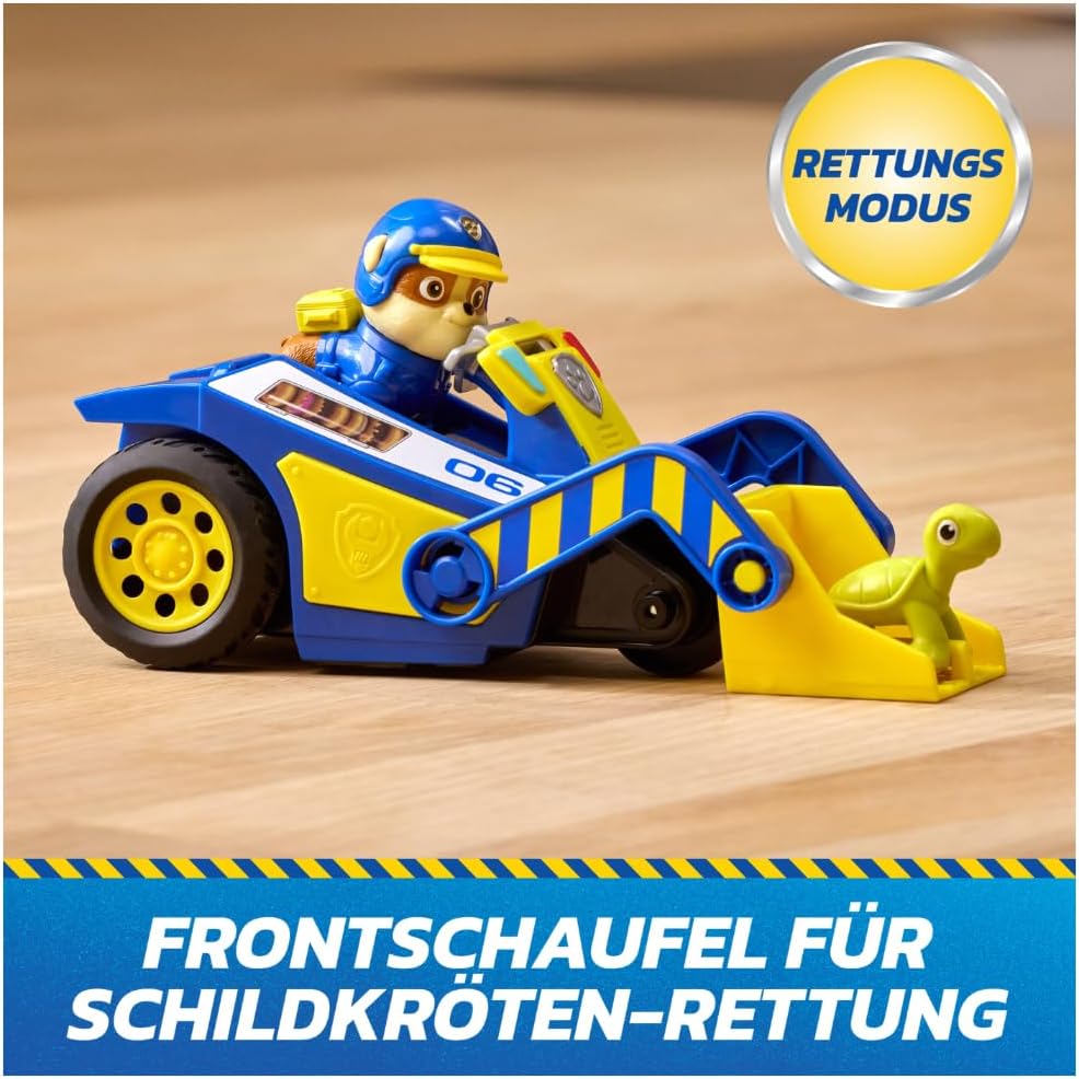 PAW PATROL - Search & Rescue: Rubbles Rettungs-Bulldozer, Fahrzeug mit Rückziehmotor, ca. 15 cm, ink
