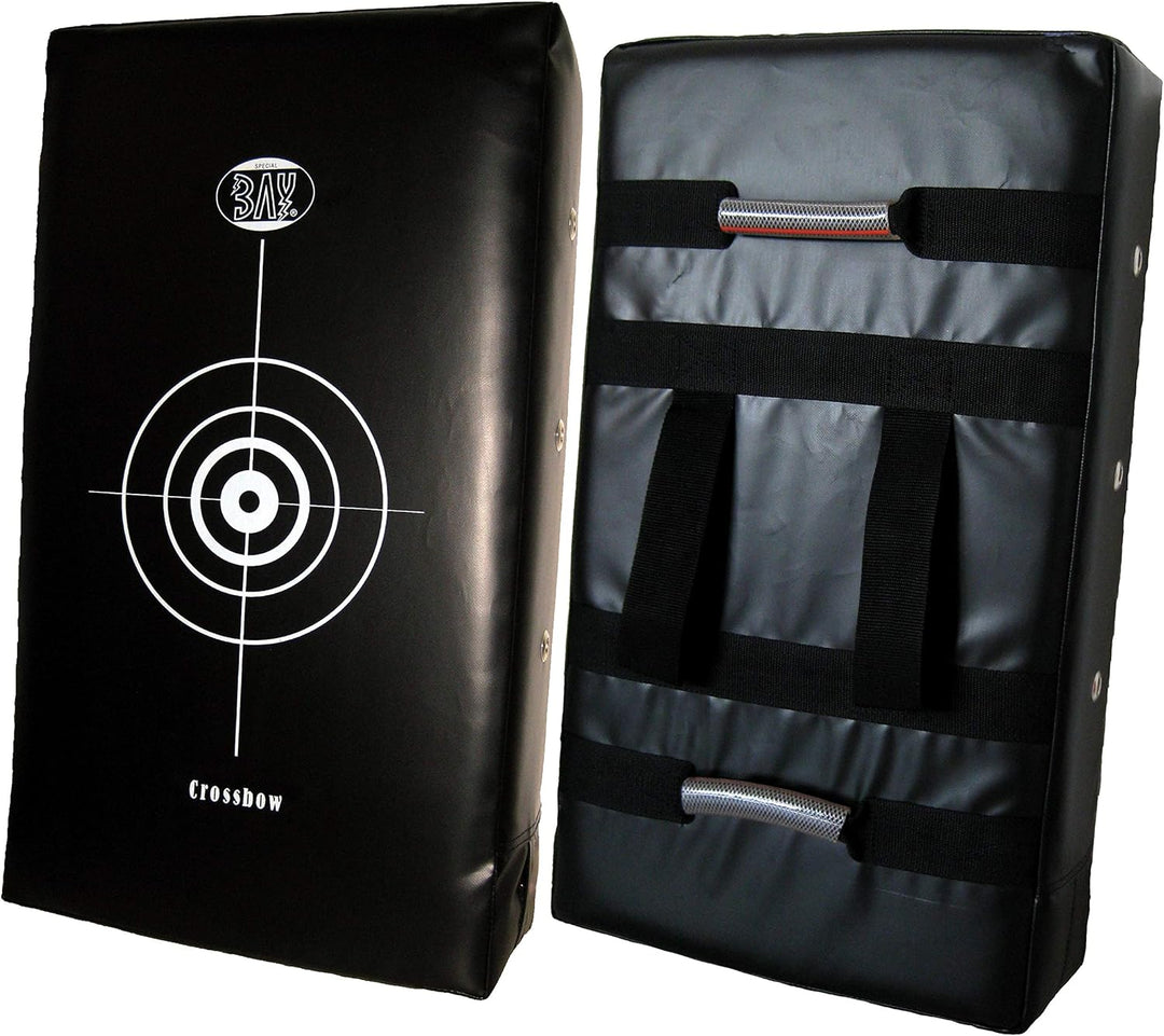 BAY® 75 cm Crossbow riesen Schlagpolster, Schlagkissen, Pratze, Kickboxen Thaiboxen Muay Thai, schwa