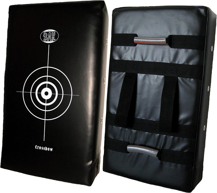 BAY® 75 cm Crossbow riesen Schlagpolster, Schlagkissen, Pratze, Kickboxen Thaiboxen Muay Thai, schwa