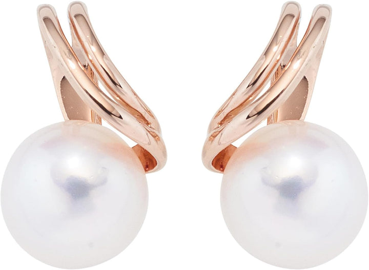 Jobo Damen-Ohrstecker aus 585 Rosegold mit Perlen