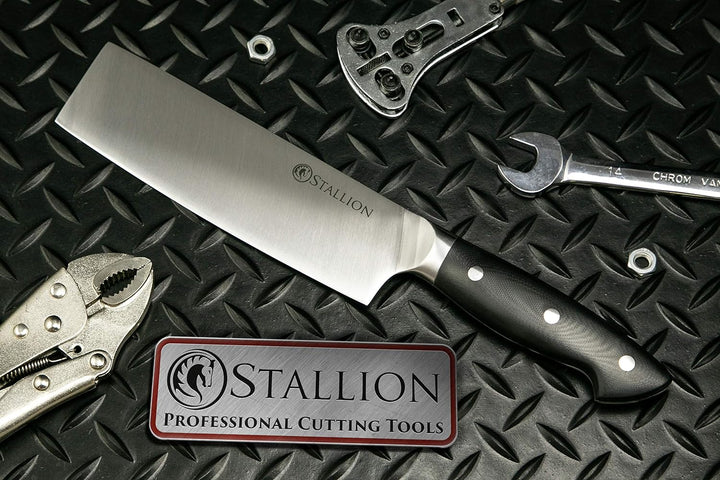 STALLION Professional Messer Nakirimesser 16,5 cm - Klinge aus deutschem 1.4116 Messerstahl und Grif