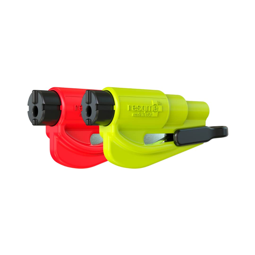 RESQME Das Original Notfall-Schlüsselanhänger Auto Fluchtwerkzeug, 2-in-1 Gurtschneider und Fensterb