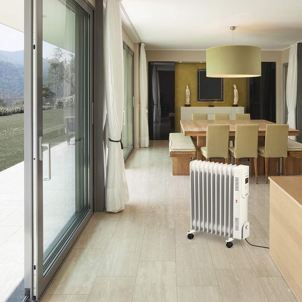 TROTEC Ölradiator TRH 26 E – Heizleistung 1000 W / 1500 W / 2500 W – Heizradiator elektrisch, 11 Rip
