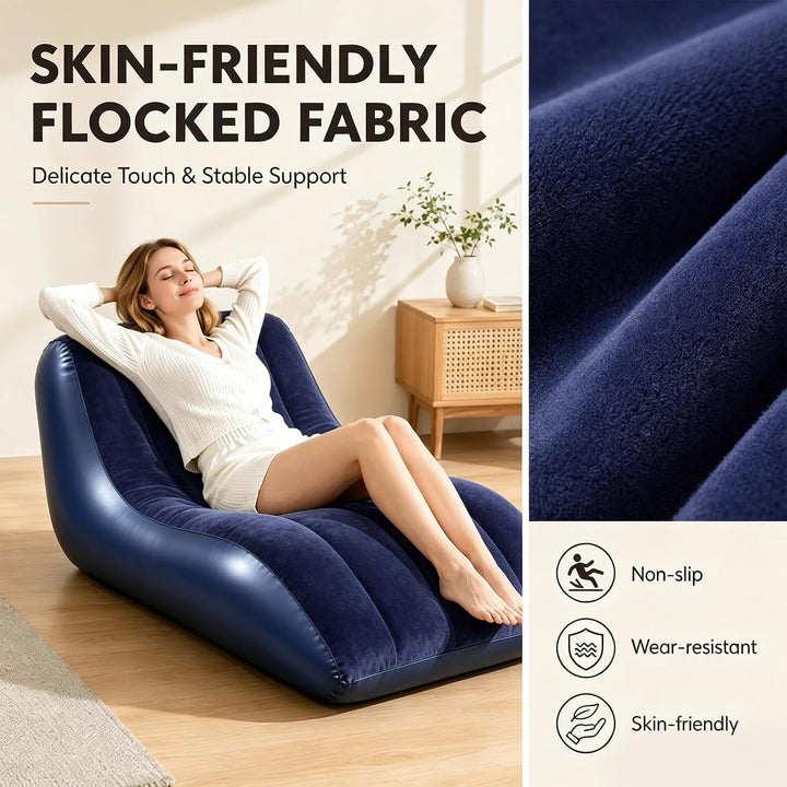 Generisch Aufblasbares Sofa, Luftsofa, Aufblasbarer Sessel, Campingsofa, Tragbare Flocking Aufblasba