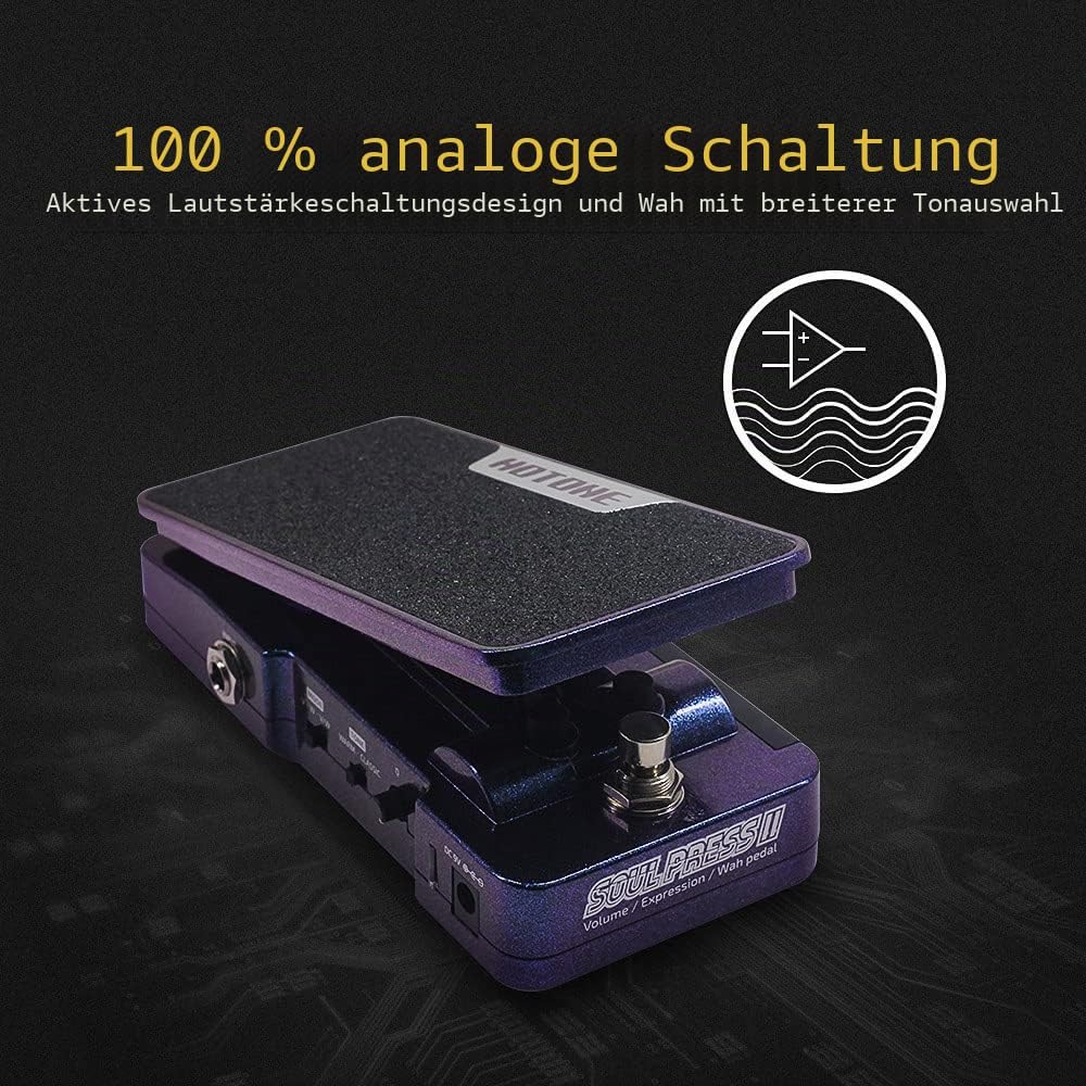 Hotone WAH AKTIV Volume Passive Expression 4 in 1 Gitarre Effektpedal schaltbar mit sichtbaren Gitar