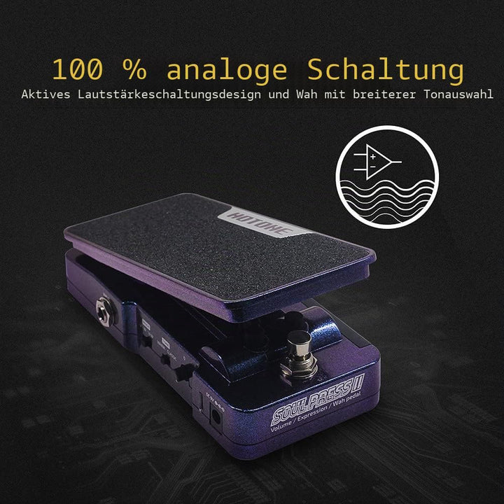 Hotone WAH AKTIV Volume Passive Expression 4 in 1 Gitarre Effektpedal schaltbar mit sichtbaren Gitar