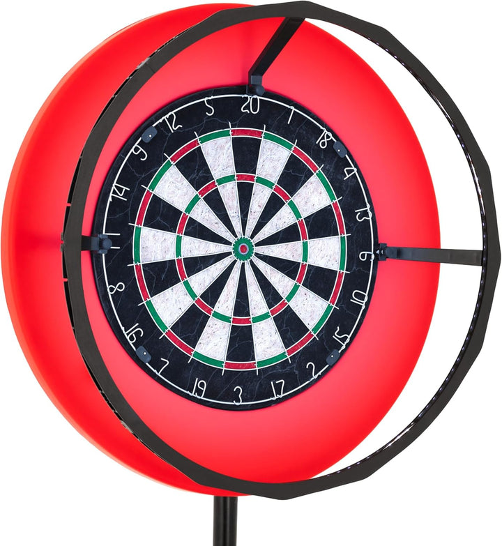Dart Set, Dardboard, LED Ringlicht, Selbstheilende Umrandung, Befestigungsständer, Höhenverstellbare