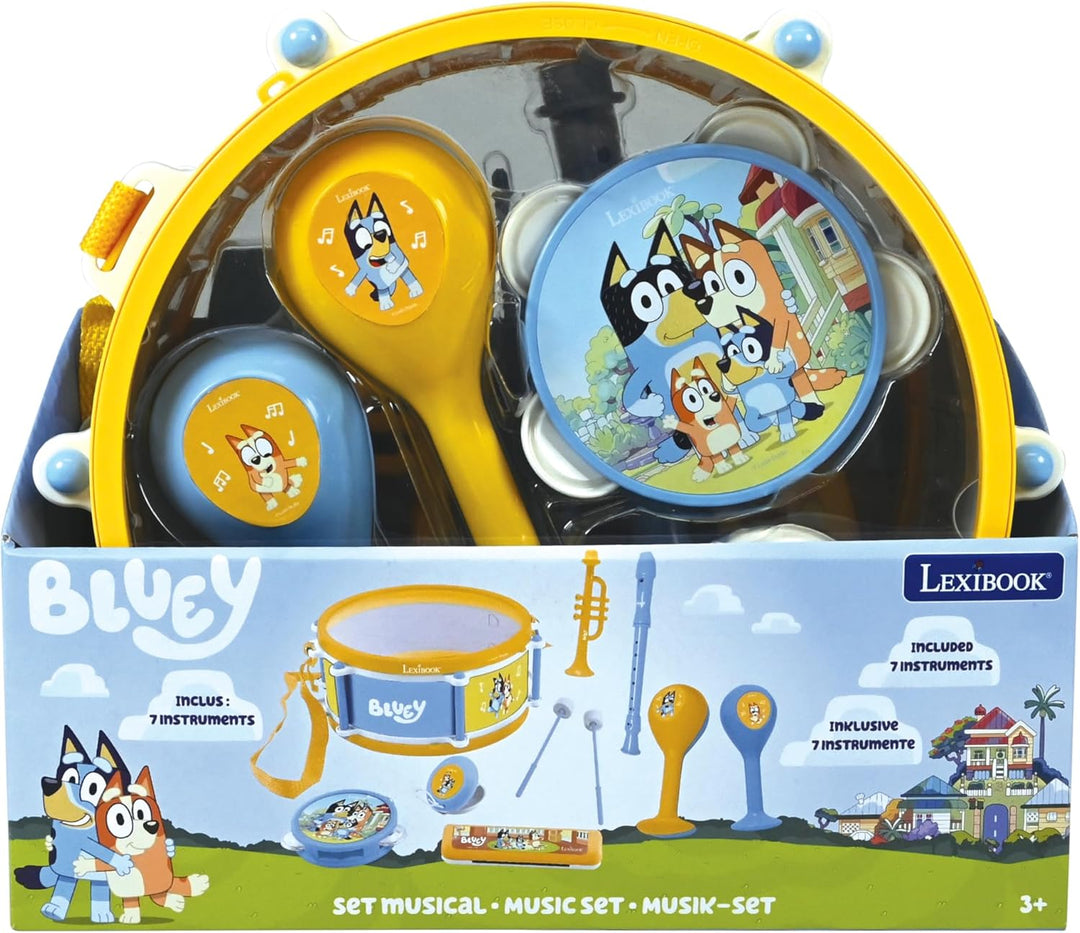 Lexibook, Bluey, Musikalisches Set 7-TLG. Bluey, Blau Gelb, K360BY, Bluey