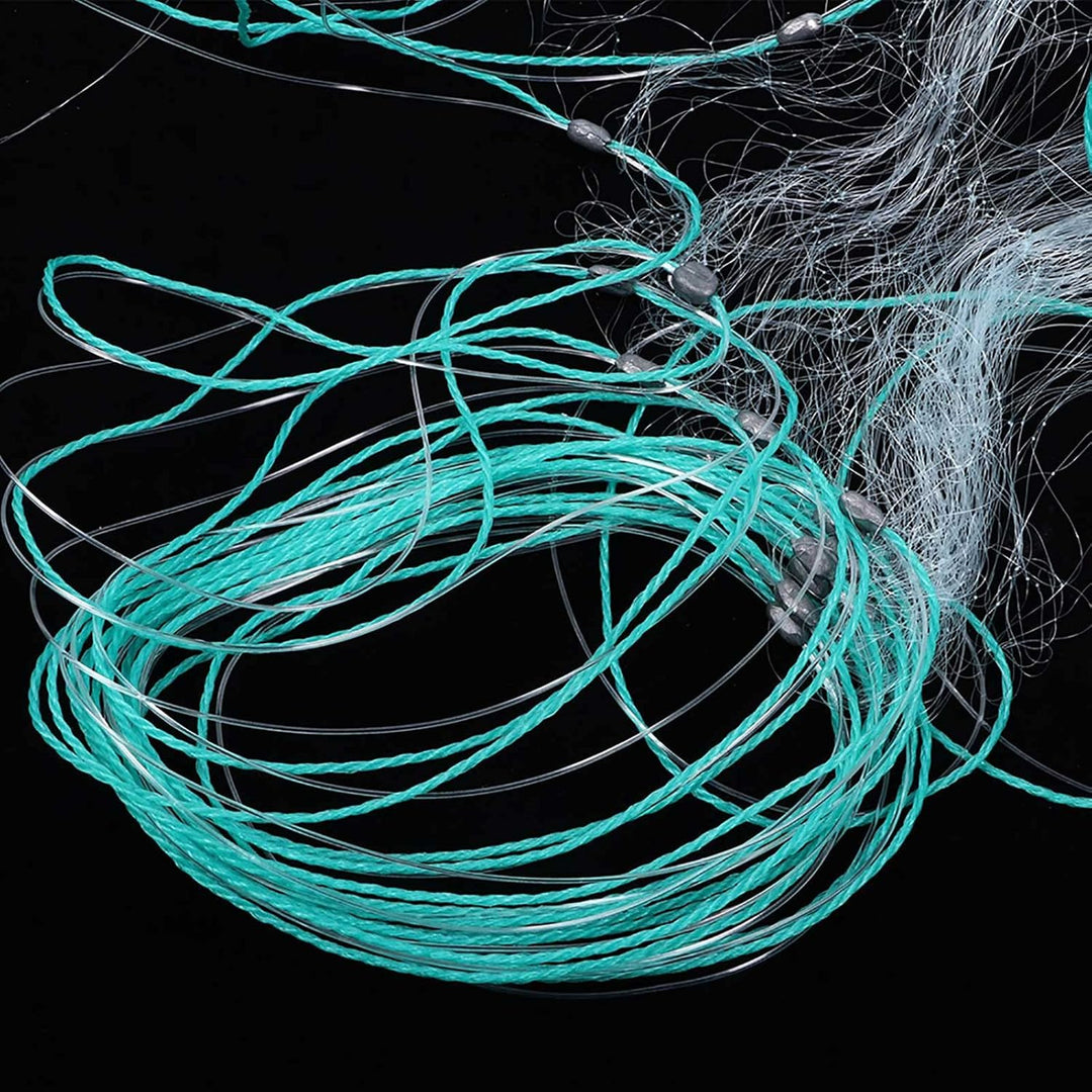 Weikeya 50Meter Fischernetz,Wurfnetz Zum Fischen Hohes Dreischichtiges, Versunkenes Net-fischernetz