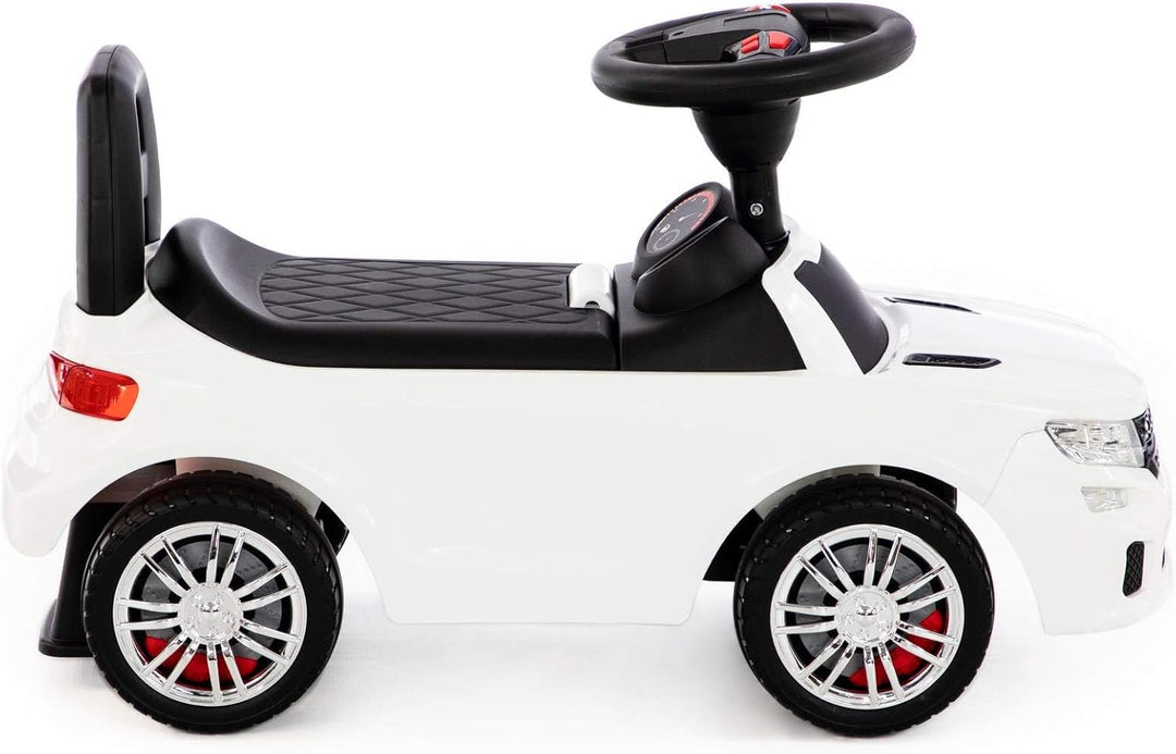 Rutscher Auto weiss Super Car Nr.6 Sound Kinder Rutscherfahrzeug Lauflernhilfe