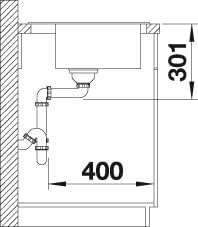 BLANCO ZENAR XL 6 S Compact | SILGRANIT felsgrau | Einbauart: Einbau von Oben | Hauptbecken rechts |
