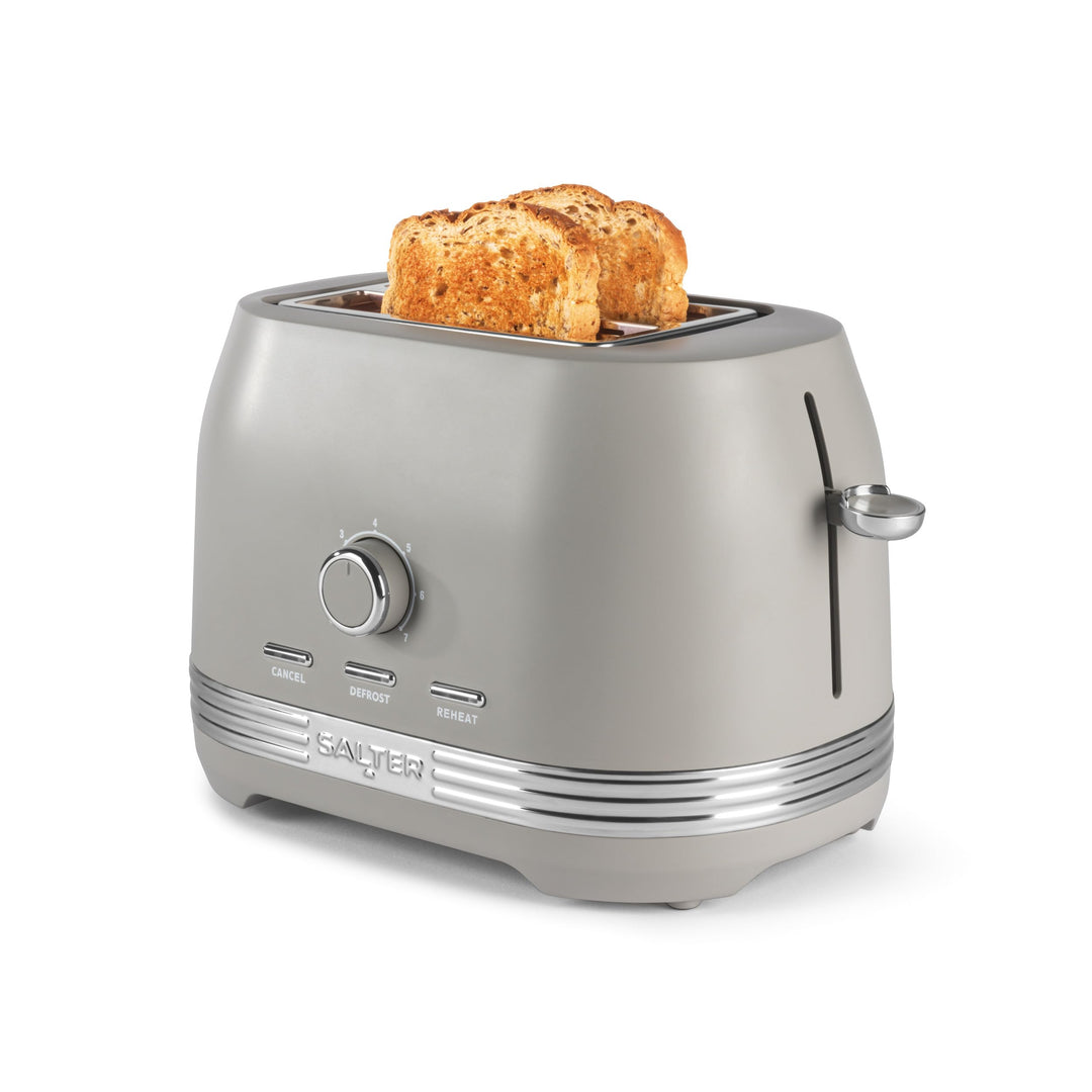 Salter Rise 2-Scheiben-Toaster – 800 W, 7 Bräunungsstufen, breite Schlitze, Hochhebe-Auswurf, heraus
