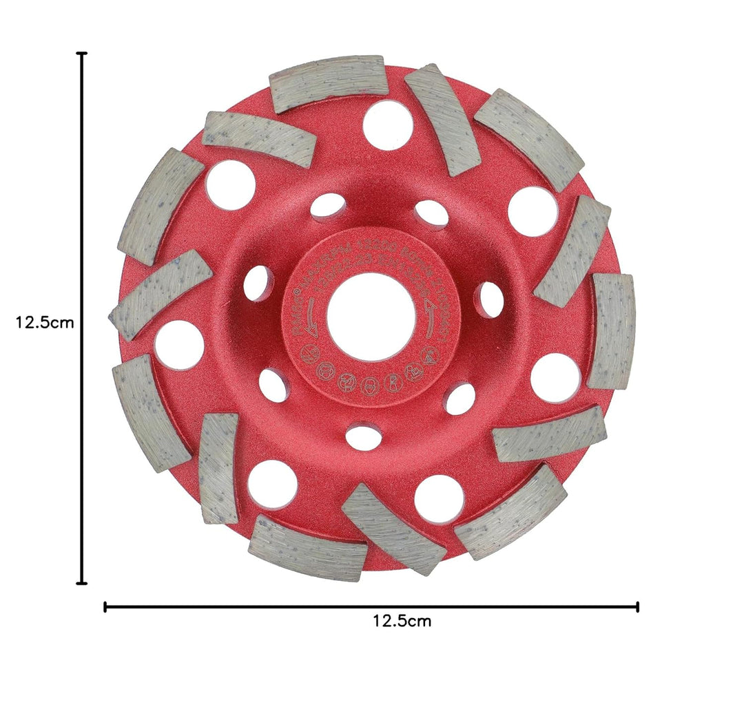 PRODIAMANT Diamant Schleiftopf Extra Speed Beton 125 mm x 22,2 mm Schleifteller für Beton Fliesenkle