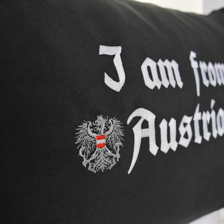 "I am from Austria" Österreich Kissen Austria Kissenbezug | Österreichisches Dekokissen mit Füllung
