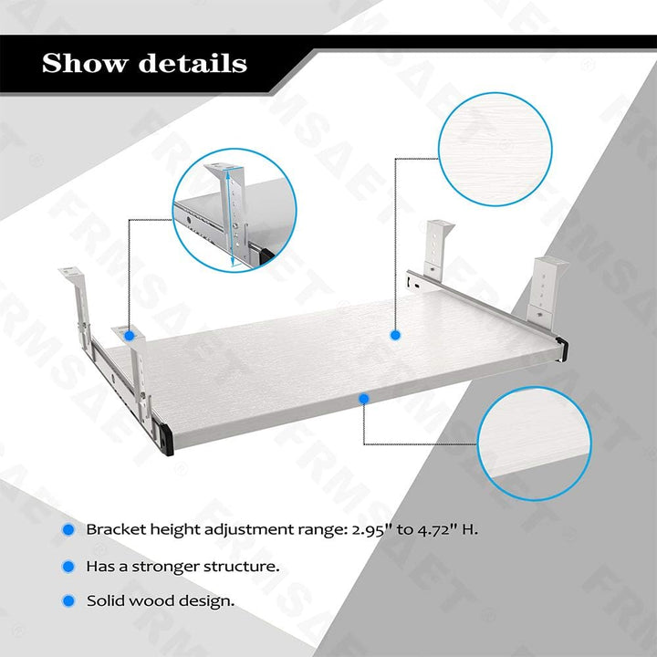 FRMSAET Möbelzubehör Büroproduktanzüge Hardware 53 cm / 60 cm / 76 cm Tastatur Schubladenfach Holzha