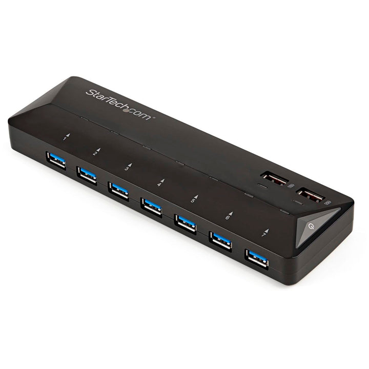 StarTech.com 7 Port USB 3.0 Hub plus dediziertem Ladeport, 2 x 2,4A Port, Desktop Hub und Schnelllad