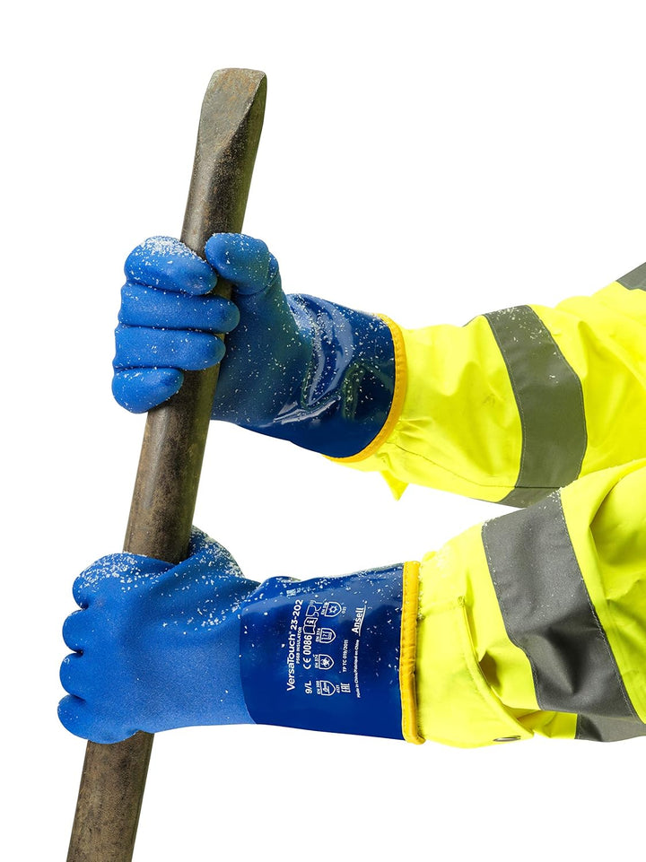 Ansell Alphatec 23-202 Arbeitshandschuhe aus PVC, Zugelassen für Lebensmittelkontakt, Hervorragende