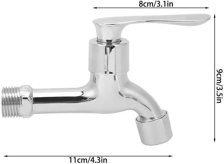 G1/2in Wasserhahn Zinklegierung Wasserhahn Bad Küchenarmatur Wand Balkon Tap Haushaltswaren Messing