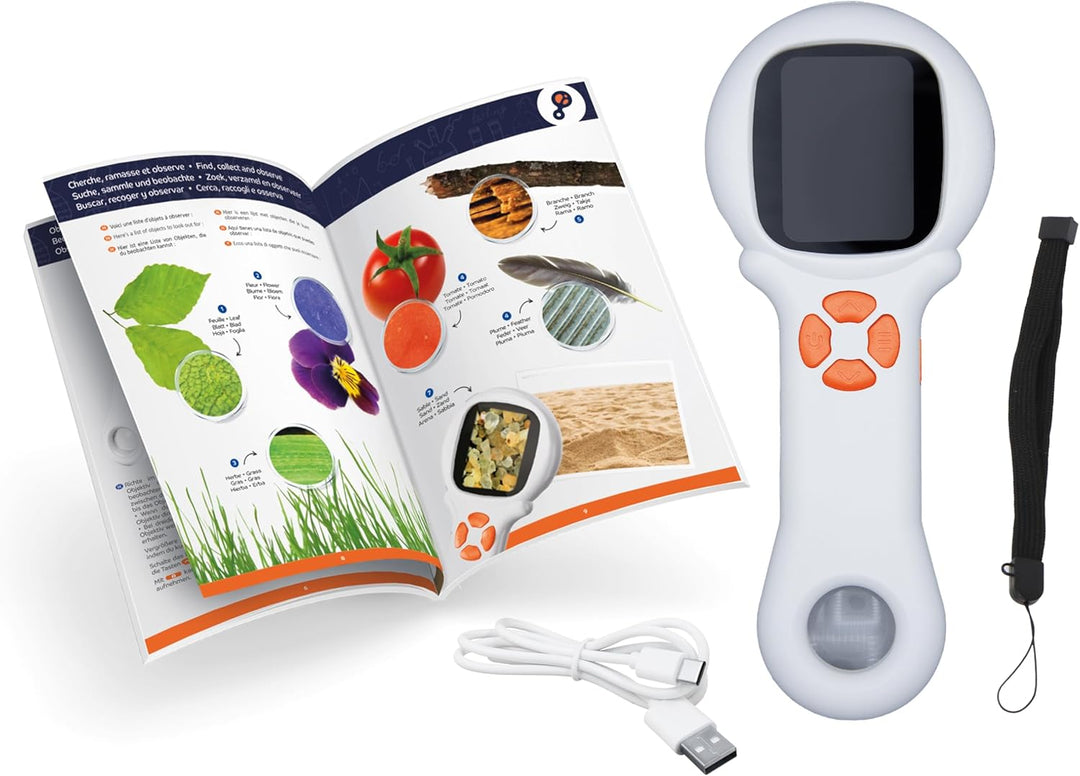 Mikroskop 500X Videolupe für Kinder – Display 5 cm – integrierte LED – Foto & Video – Automatischer