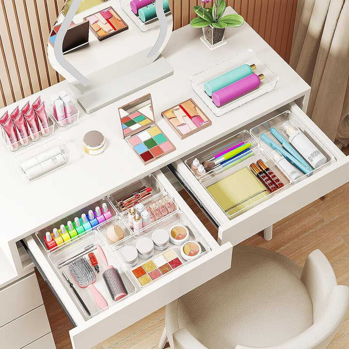 Radikor Schubladeneinsatz Schubladen Organizer -35 Stück Schminktisch Organizer in 4 Grössen, Drawer